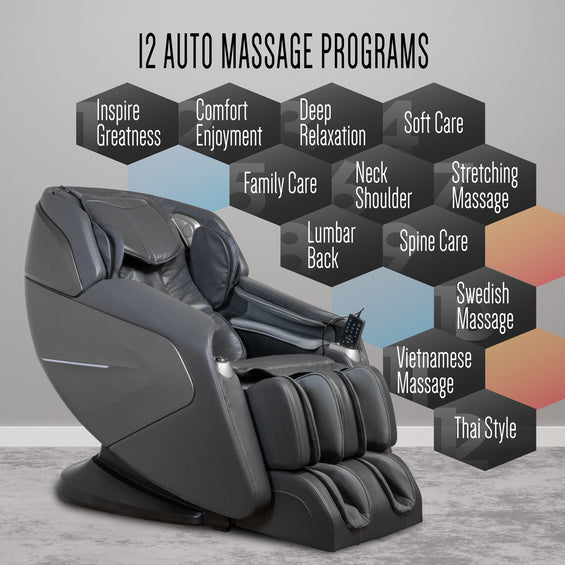 RELAXONCHAIR Jasper Full Body Massage Chair - Auto Programs