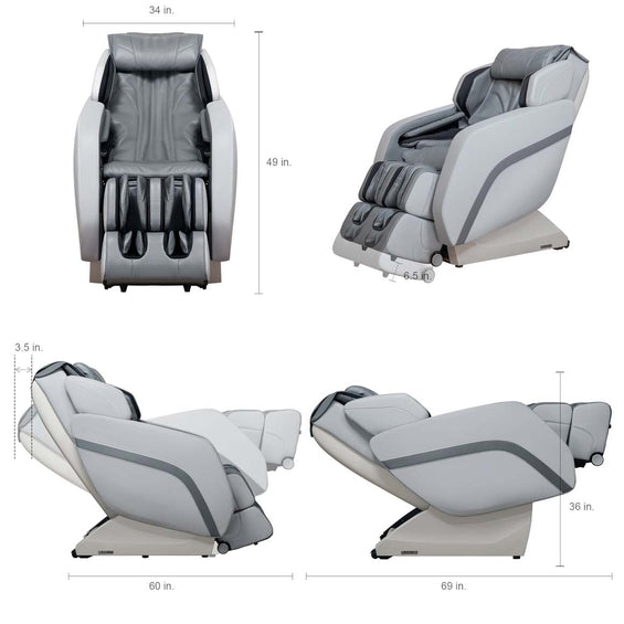 MK-V Plus Massage Chair (Gray) [Certified Reconditioned] - dimension
