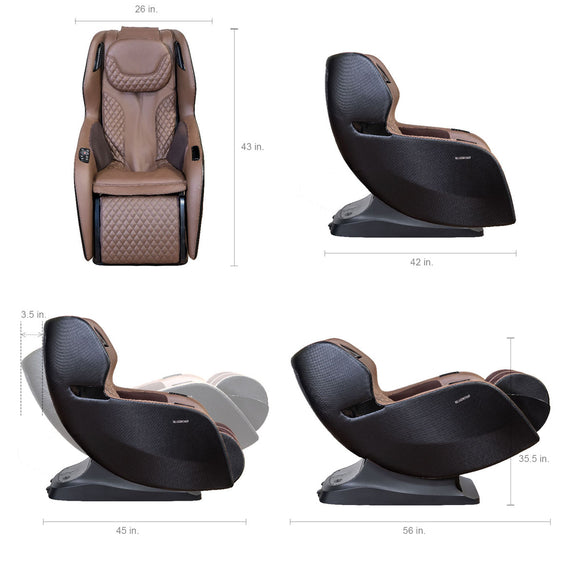 Manual Recliner Chair with Heat and Rolling Kneading Massage Seat